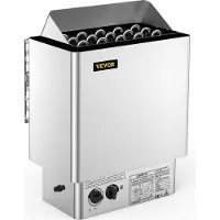 Vevor 9KW Saunakachel, 380V-415V, geschikt voor zowel natte als droge omgevingen. Elektrische saunakachel met geïntegreerde bedieningsunit. Saunakachel van roestvrij staal