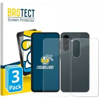 BROTECT Screenprotector 3 Stuks voor Samsung Galaxy A37 5G (Voor+Achter) Beschermglas transparant