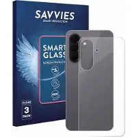 Savvies 3 Stuks Screenprotector - geschikt voor Samsung Galaxy A57 5G (Achterkant) - beschermfolie glas transparant
