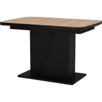 Vicco Eettafel Fenaro, Goudkleurig Eiken/Zwart, 120-160 x 80 cm uitschuifbaar
