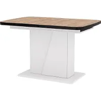 Vicco Eettafel Fenaro, Goudkleurig Eiken/Wit, 120-160 x 80 cm uitschuifbaar