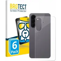 BROTECT Screenprotector 6 Stuks voor Samsung Galaxy A57 5G (Achterkant) Beschermglas transparant