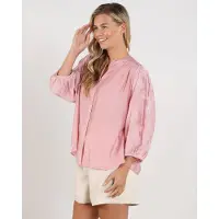 NUKUS Nks02176 30 lynn blouse embroidery blush