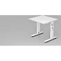 Hjh OFFICE PRO MEGA 8 W - 80 x 80 Tafelhoogte I In hoogte verstelbaar Wit/Wit
