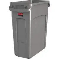 Rubbermaid Afvalbak Slim Jim, kunststof, volume 60 liter, beige