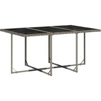 vidaXL 11-delige tuinset met kussens, grijs, polyrotan