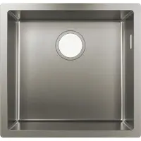 Hansgrohe spoelbak voor de keuken, onderbouwmodel, 400 mm breed, geschikt voor een 600 mm breed kastje, roestvrij staal