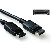 ACT AK3981 4K DisplayPort kabel | Male/Male | Power Pin 20 aangesloten | Zwart | 3 meter