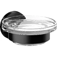 Emco Round zeephouder met zeepschaal zwart 433013300