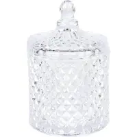 Clayre & Eef Glazen potje Ø 8x13 cm Glas Rond Potje Transparant Potje