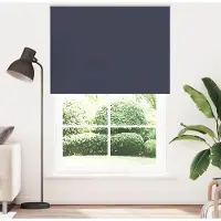 vidaXL Rolgordijn verduisterend 160x230 cm stofbreedte 156,6 cm blauw