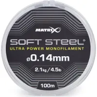 Matrix Soft Steel Ultra Power Monofilament 100m - Maat : 0.14mm