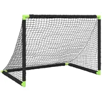 vidaXL Voetbaldoel voor kinderen, inklapbaar, zwart, 90x64x64 cm