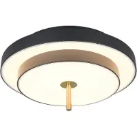 TRIO LED-plafondlamp Keaton, dimbaar, zwart, Woon-/ Eetkamer, metaal, LED plafondlamp