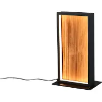 TRIO Design Tafellamp Kalea Zwart Met Hout