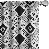 Abakuhaus Geometrisch – 2x75x245 cm Voorhangen – Zwart-Wit