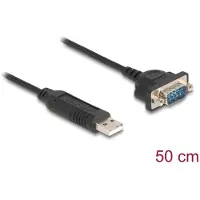 DeLOCK USB RS-232 Adapter USB 2.0 to D-Sub 9 male with nuts compact serial connector housing 50 cm