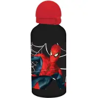Procos Spiderman Drinkbeker zwart - Schoolbeker Beker Waterfles Fles Marvel Aluminium