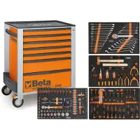 Beta BW 2400S O7/E-S Gereedschapswagen met 7 laden, gevuld met gereedschap | 240 Delig - 024006321