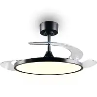 TRIO Ventilator Kasfjord Zwart Ø 106cm