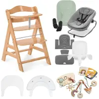Hauck Alpha Start N Grow Set - Kinderstoel startset - vanaf geboorte tot volwassen leeftijd - Natural Dark Grey