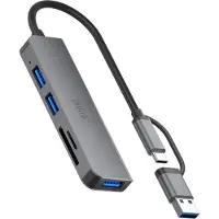ROLIO SD Kaartlezer - All In One USB 3.0 en USB C Geheugenkaartlezer - SD/TF/USB 3.0 Cardreader - Inclusief Converter