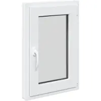 vidaXL Kelderraam RISOR 50 x 75 cm PVC en Glas Wit
