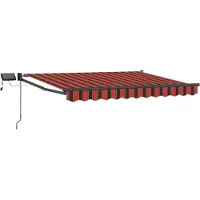 vidaXL Handbediende luifel met LED's 3,5 x 2,5 m