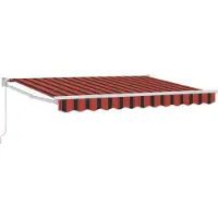 vidaXL Uitschuifbare luifel Oranje, Zwart en Geel 3,5 x 2 m