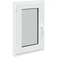 vidaXL Kelderraam RISOR 50 x 75 cm PVC en Glas Wit