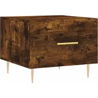 vidaXL Salontafel 50x50x40 cm bewerkt hout gerookt eikenkleurig