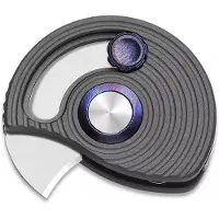 Kizer Cutlery Snail-Trail Ki2757A1 Satin M390, Gray Aluminium, zakmes, Caleb Waldman design