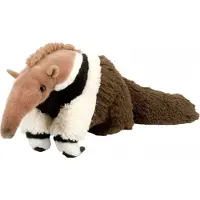 Wild republic knuffel miereneter junior 30 cm pluche bruin/wit