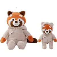 Simba Toys Plush - Knuffel rode panda zittend - 21cm - beige