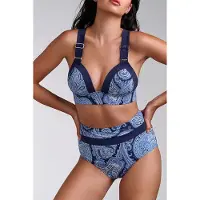 Marlies Dekkers Badmode Voorgevormde Bikinitop Cache Coeur | Maat: L | Kleur: Blauw/Print