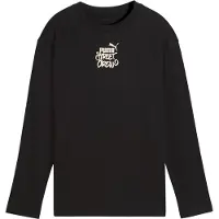 Puma MID 90s relaxed T-shirt met lange mouwen voor Heren, Zwart, Maat 7-8Y
