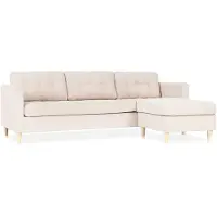 Ebuy24 Marino bank AB1, chaise longue rechts of links gedraaid in fluweel zand .