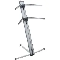Classic Cantabile KS-100 dubbele Keyboardstandaard, zilver