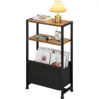Sonstiges Smalle bijzettafel van hout met opbergruimte, stabiele salontafel van 65 cm