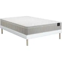 Vente-unique Set 160 x 200 cm gestoffeerde bedbodem + matras schuim en traagschuim-gel 7 zones dikte 22cm - SOMIRA van YSMÉE