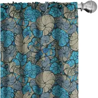 Abakuhaus Schelpen Gordijnen – 2x75x175 cm – Microvezel donkerblauw