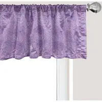 Abakuhaus Bloemenpatroon raamvalletje, Gordijnvalletje voor keuken en slaapkamer met tunnelzoom, 137 cm x 45 cm, Mauve en pastelroze