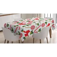 Abakuhaus Tafelkleed Snoepstok – Rechthoek 140x240 cm, Rood/ Groen