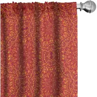 Abakuhaus – Mikrofaser Gordijnpanelen 150x225 cm – Halverduisterend – Paars Mosterdgeel Oranje