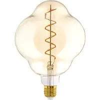 Eglo LED Lamp - E27 - Ø 15 cm - Amber - 2000K - Dimbaar
