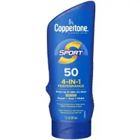 Coppertone SPORT Zonnebrand Lotion SPF 50 – Breedspectrum UVA/UVB Bescherming – Waterbestendig (80 min) – Sneldrogend & Niet Vettig – 207 ml