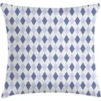 Abakuhaus Argyle Kussenhoes – Diagonale ruiten – Dubbelzijdig bedrukt 50x50 cm, Wit/Donkerblauw