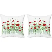 Abakuhaus Papaver kussenhoezen set van 2x40x40 cm – dubbelzijdig bedrukt – microvezel