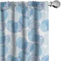 Abakuhaus Abstrakt Gordijnen – Retro – 2x75x175 cm – Babyblauw