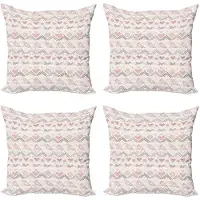 Abakuhaus Pastel Kussenhoes Set 4x40 cm – Dubbelzijdig bedrukt – Microvezel